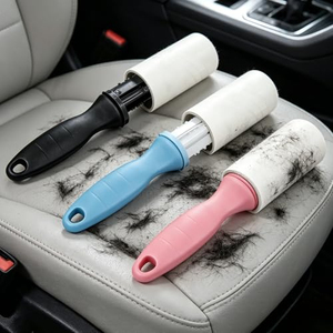 Rouleau anti-poils en plastique à manche droit, personnalisable, réutilisable, avec papier adhésif détachable, pour l'élimination des poils d'animaux et des taches sur les vêtements - Vente en gros OEM - Product Image 3