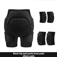Shorts de protection rembourrés pour les hanches, genouillères et protège-poignets avec sangles réglables - Protection professionnelle pour le ski et le patinage (Spandex)