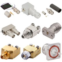 172124 Amphenol RF N-Type Jack to Jack Adapter 50 Ohm Bulkhead IP67 Brass White Bronze DC-6GHz