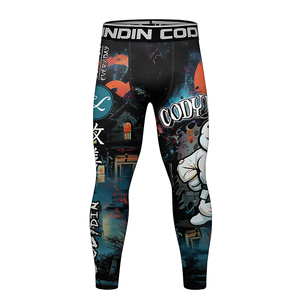 Conjunto de Compresión MMA BJJ para Hombre, Rashguard, Pantalones Cortos, Leggings Ajustados, Ropa de Lucha, Cintura de Silicona, Sin Velcro, Secado Rápido, Entrenamiento - Product Image 5
