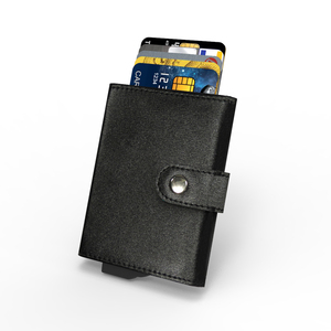 CardHoda Aluminum <b>RFID</b> <b>Blocking</b> Card Holder Short <b>Wallet</b> Unisex Minimalist Large Capacity Metal Lining - Product Image 6