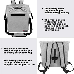 Su Geçirmez Oxford Lüks Köpek Bisiklet Sepeti Çantası Ayarlanabilir Omuz Askılı Taşınabilir Seyahat Güvenli Sırt Çantası Bisiklet Evcil Hayvan Taşıyıcısı Sağlam - Product Image 4