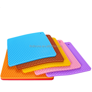 Eco-friendly Non-slip Kitchen Tool Heat Insulation Pad Anti-scalding square <b>Round</b> Silicone <b>Mats</b> & Pads Heat Protection - Product Image 1