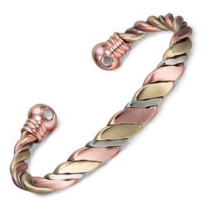 Bracelet magnétique en cuivre pur à 99,95 %, réglable, vintage, pour l'arthrite, avec aimants énergétiques pour la santé - Product Image 2