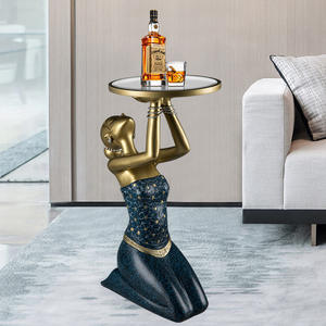 Articles décoratifs au sol haut de gamme de luxe léger de style Dai plateaux de rangement à côté du meuble <span class=keywords><strong>TV</strong></span> Art créatif décoration de la maison - Product Image 1