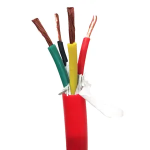 RVV 2/3/4/5 núcleos alambre de cobre conductor eléctrico RVV Cable negro PVC Cable redondo de alimentación