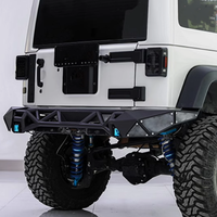 Haute qualité en acier noir court Long Tube rond pare-chocs arrière ABS nouveaux accessoires modifiés 4x4 pour Jeep pour Wrangler JK/JL 4x4