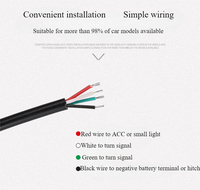 Feux de circulation diurne de voiture LED RVB ultra-mince 30/45/60cm bande de guidage de lumière facile à installer avec effet d'eau coulant coloré"