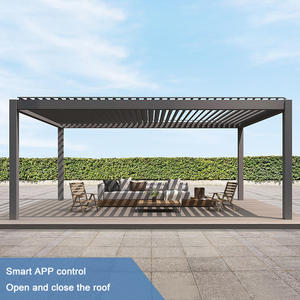 Pergola modulaire autoportante motorisée Gazebo bioclimatique Toit patio Idées pour la cour - Product Image 2