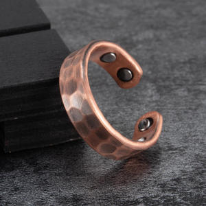 Tamanho personalizado Pure Copper Wedding Party Anniversary Jewelry Ring Estilo Clássico Punho Aberto para Arthritis Joint Pain Relief Melhor - Product Image 4