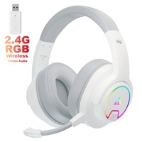 Casque de jeu sans fil 2.4G pour Nintendo Switch,PS4,TV,PS4 Slim et PC, basses profondes et oreillettes rotatives en métal