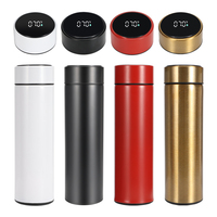 Bouteille d'eau intelligente Olerd de luxe avec capteur électronique numérique LED, en acier inoxydable, alimentée par batterie, logo personnalisé