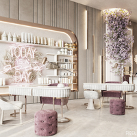 Conjunto de Sofás Escandinavos para Salón, con Bañera para Pies, Decoración de Interiores, Diseño Nórdico Creativo, para Recepción, Salón de Belleza
