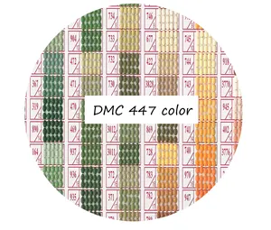 ดอกสว่านเพชรสำหรับวาดภาพประดับเพชรเม็ดสี่เหลี่ยม/กลม DMC 447สี