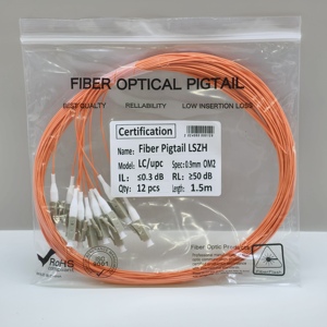 Fabriqué en Chine MMF OM2 12 fibres LC/UPC 0.9mm 1.5m multimode LC fibre optique Pigtails - Product Image 2