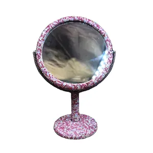 Carnival Christmas bling makeup compact mirror with rhinestone crystal shiny bath mirror