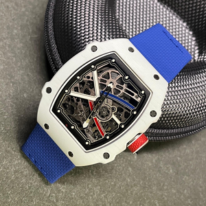 Luxury RM 67-02 Alexis Pinturault Men <b>Watch</b> – Blue White Carbon <b>Skeleton</b>, <b>Automatic</b> Mechanical Designer Timepiece - Product Image 6