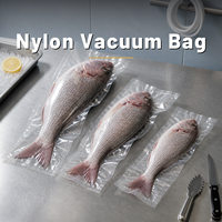 Sac sous vide en nylon à trois soudures latérales, transparent et lisse, de qualité alimentaire, taille personnalisée pour l'emballage de poissons entiers