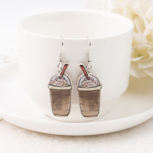 1 par de pendientes colgantes de enfermera de Cactus, café acrílico para mujer, regalo de cumpleaños - Product Image 3