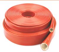 Isolation incendie en fibre de verre à manchon ignifuge en silicone robuste pour résistance à la chaleur pour tuyaux en caoutchouc