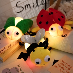 Nouvel arrivage Insectes lumineux 22cm Jouets en peluche Coccinelle lumineuse Abeille Insectes en peluche <span class=keywords><strong>Poupées</strong></span> animales Joli cadeau Nuit Bébé Accompagner - Product Image 5