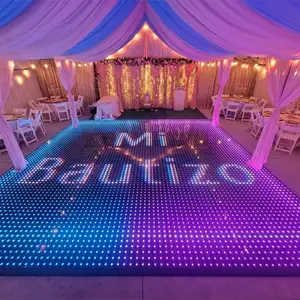 2024 Hot Magnetic Wireless Dance Floor 3D Infinite Party Stage Floor Light Outdoor Wedding Dancing Lumineuse Led Dance Floor