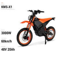 Moto électrique tout-terrain 3000W 48V 20Ah, vitesse 60 km/h, frein à disque hydraulique, suspension intégrale, moto cross électrique