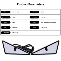 Universal LED Devil Eyes Systèmes d'éclairage de moto 6000K Température de couleur Cross-Border Triangulaire Plaque d'immatriculation Vis Lumière