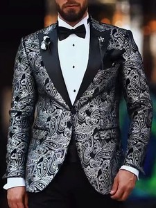 Traje Blanco <span class=keywords><strong>de</strong></span> Lujo Personalizado para Bodas, Trajes Formales <span class=keywords><strong>de</strong></span> <span class=keywords><strong>Invierno</strong></span> para Hombre <span class=keywords><strong>de</strong></span> Negocios, Traje Formal Casual <span class=keywords><strong>de</strong></span> Corte Entallado para Hombre - Product Image 3