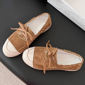 Chaussures plates à lacets décontractées imperméables style <span class=keywords><strong>bateau</strong></span> pour femmes, avec chaîne et blocs de couleur, modèle The Finals - Product Image 4