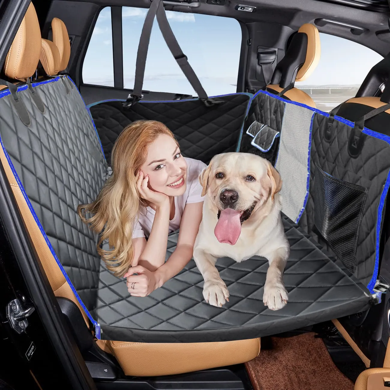 Stock Wasserdichte Hard Bottom Hängematte für Auto Reise Haustiere Hund Sitz schutz Trucks SUVs Rücksitz Extender