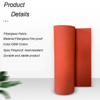 Rouleau de tissu en fibre de verre ignifuge enduit de PU matériau résistant au feu de style uni pour couverture anti-feu pour costumes garçons et filles