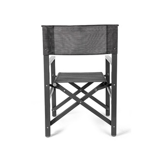 Chaise pliante rectangulaire en alliage d'aluminium épaissi pour l'extérieur, avec accoudoirs, noire, 61x53x83 cm, chaise de jardin pliable - Product Image 3