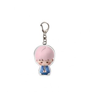 Llavero de acrílico de 5 cm con diseño de ídolos de K-Pop de dibujos animados (JIN, JINMIN, JHOPE, SEOM) para bolso, tendencia de moda - Product Image 4