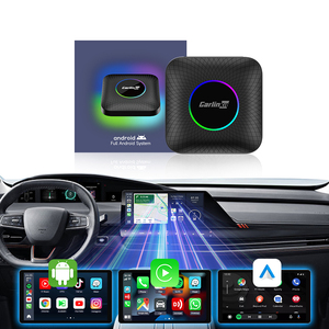 Carlinkit Wireless Carplay Adapter 4G+64GB Mini Ai Box Android 13 Portable Car Play Colorful LED With Original Wired Carplay