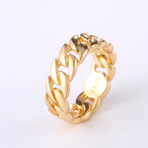 Anillos de Moda H180, Aleación Chapada en Oro de 18K, Diseño de Cadena Unisex, Joyería para Regalo - Product Image 2