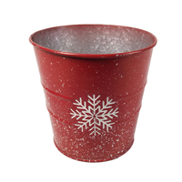 Vente en gros pas cher maison de jardinière ronde étain fleur seau galvanisé plante pots d'herbes pour intérieur jardin et maison balcon décor