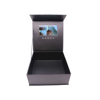 Papier Carton Matériel Stock Télécharger Message Invitation 7 Pouces Hd Lcd Affichage Cadeau Fleur Vidéo Brochure Boîte