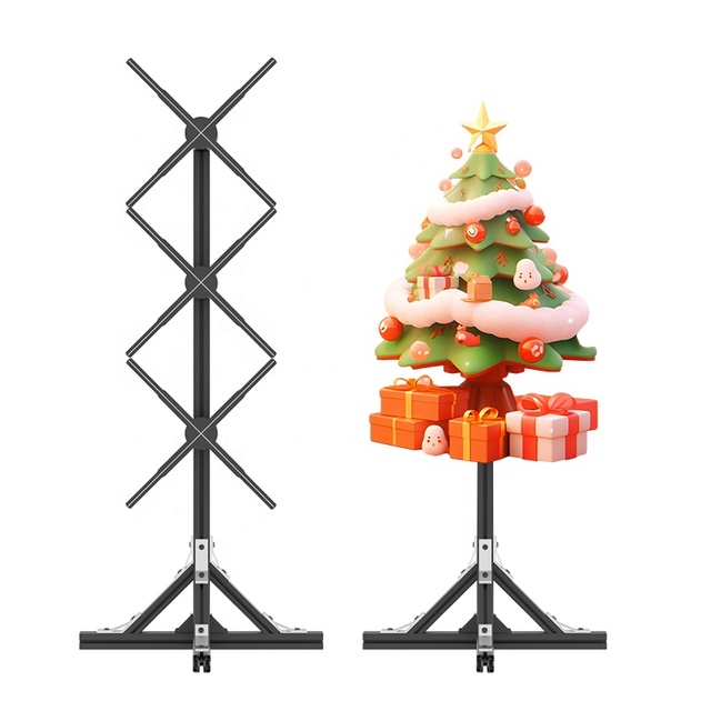 Olograma High Resolution Human 1x3 Splicing 52 60 cm Indoor 4 LED Leaves App/Remote Control Holographic Display 3D Education OEM