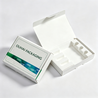 Boîtes pliantes articulées en papier pour seringues préremplies cosmétiques avec insert découpé pour emballage de contenants de sérum et de liquides de beauté pour soins de la peau