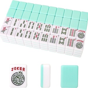 Tuiles <span class=keywords><strong>de</strong></span> Mahjong Américaines Modernes <span class=keywords><strong>de</strong></span> Luxe <span class=keywords><strong>de</strong></span> 1,2 pouce avec Gravures, Pièces <span class=keywords><strong>de</strong></span> Mahjong en Mélamine, <span class=keywords><strong>Table</strong></span> <span class=keywords><strong>de</strong></span> Divertissement Portable Mini <span class=keywords><strong>Poker</strong></span> pour 4 Joueurs - Product Image 2
