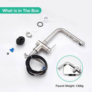 Factory Cheap Price Modern Single Black Deck <b>Mount</b> 304 Stainless Pull Kitchen Sink Faucet Mixer Tap Ceramic Steel Sprayer - Product Image 6