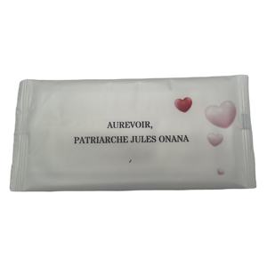 Lingettes humides jetables personnalisées de haute qualité, emballées individuellement, bio, naturelles, avec logo, pour le nettoyage du visage, pour les hôtels - Product Image 1