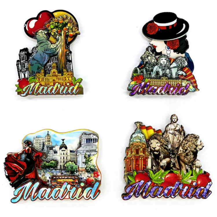 Magnete del Frigorifero Castell de Bellver Mallorca Spagna 3D Resina Handmade Craft Tourist City Città Souvenir Collection Lettera Frigorifero Sticker