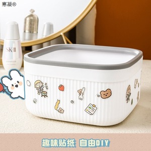 Desktop Trash Can Rectangular Small Size With Cute Cartoon Design For Home Office Desk Use - Product Image 5