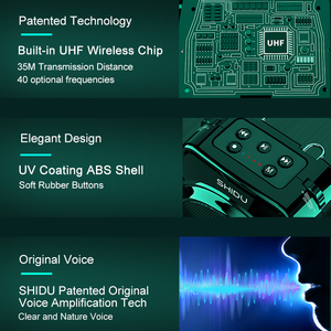 Shidu <span class=keywords><strong>20</strong></span> <span class=keywords><strong>Watts</strong></span> mạnh mẽ Loud chuyên nghiệp có thể sạc lại mini Loa cá nhân cho giáo viên không dây di động bằng giọng nói khuếch đại - Product Image 3