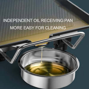 Large Electric BBQ <strong>Grill</strong> <strong>Pan</strong> Tabletop <strong>Grill</strong> for Family Electric Teppanyaki Table <strong>Grill</strong> Induction Griddle BBQ Hot Plate Barbecu - Product Image 4