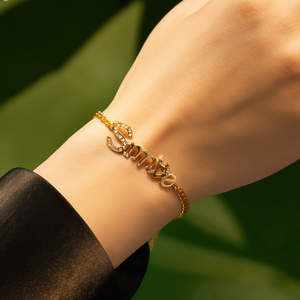 สร้อยข้อมือโซ่ยิ้ม ชุบทอง สแตนเลส 316L เครื่องประดับแฟชั่น - Product Image 3