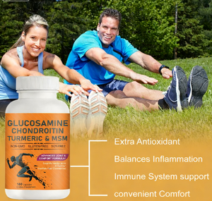 Permen Kunyah Glukosamin Kondroitin Kunyit MSM Label Pribadi, Perbaikan Tulang Sendi Lanjutan, Meningkatkan Imunitas, Dewasa 180 Kapsul - Product Image 3