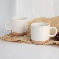 Tasses à café en céramique stoneware créatives personnalisées, compatibles micro-ondes et lave-vaisselle, avec poignée, pour usage domestique